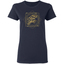 Load image into Gallery viewer, Happy New Year 2019 Gold Tshirt G500L Ladies' 5.3 oz. T-Shirt

