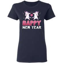 Load image into Gallery viewer, Happy New Year 2019 Unicorn Dabbing TShirt G500L Ladies' 5.3 oz. T-Shirt
