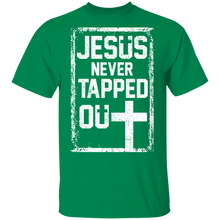 Load image into Gallery viewer, Jesus Never Tapped Out Christian Faith T-Shirt G500 5.3 oz. T-Shirt
