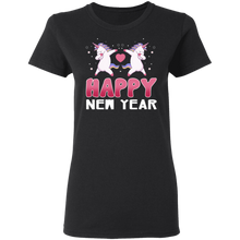 Load image into Gallery viewer, Happy New Year 2019 Unicorn Dabbing TShirt G500L Ladies' 5.3 oz. T-Shirt
