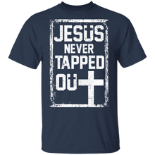 Load image into Gallery viewer, Jesus Never Tapped Out Christian Faith T-Shirt G500 5.3 oz. T-Shirt
