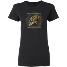 Load image into Gallery viewer, Happy New Year 2019 Gold Tshirt G500L Ladies' 5.3 oz. T-Shirt
